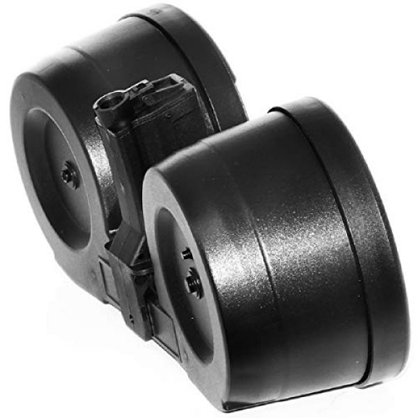 Airsoft Shopping Mall Airsoft Gun Magazine 2 Airsoft Shooting Gear Battleaxe 2500rd Electric Winding Dual Drum Magazine for CYMA, ICS, Classic Army, JG, G&P, Tokyo Marui MP5 AEG