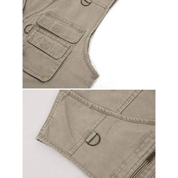 DAFREW Airsoft Tactical Vest 6 DAFREW Men's Outdoor Vest, Spring and Autumn Casual Outdoor Vest, Multi-Pocket Photography Cotton Fishing Vest (Color : Blue, Size : XXL)