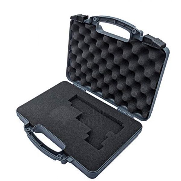 Cedar Mill Fine Firearms Pistol Case 3 Cedar Mill Fine Firearms -Worlds Smallest Micro Pistol Cleaning Kit for Handguns | Free Super-X Tool Bundle with Hard Gun Case Pistol Case (Urban Gray) |TSA Approved with Pick and Pluck Foam (2 items)