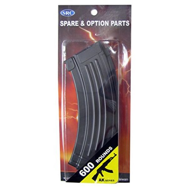 SRC Airsoft Gun Magazine 2 SRC SR47 Metal Hi-Cap 600-Round Magazine GE/JG AK Series Airsoft Toy Gun Airsoft Steel AK47 Magazine Golden Eagle/Jing Gong