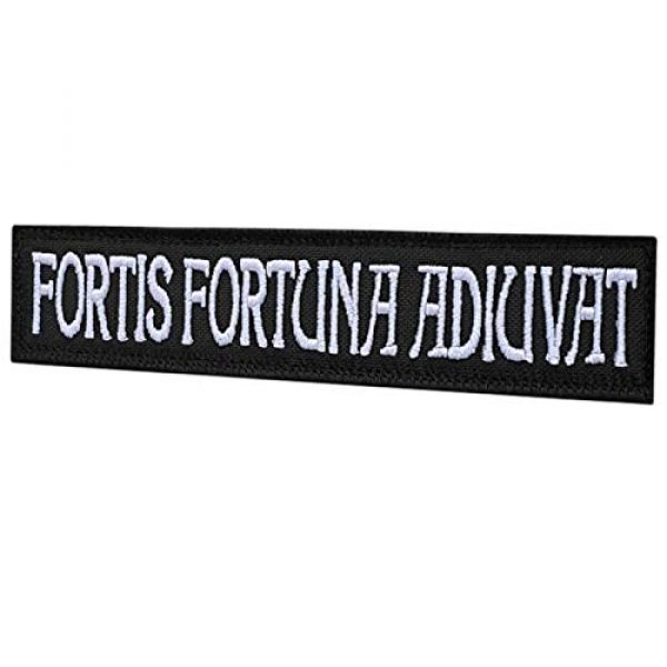 LEGEEON Airsoft Morale Patch 1 LEGEEON Fortis Fortuna Adiuvat 1x5 Name Tape John Wick Morale Tactical Military Touch Fastener Patch