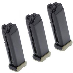 Generica Airsoft Gun Magazine 1 Generica Airsoft Spare Parts APS 3pcs 23rd CO2 Magazine for ACP601 ACP606 A-Cap Z1-Cap Black Hornet Dragonfly Scorpion Shark Spyder X1-Cap/Tokyo Marui/WE/Armorer Works Black/Green OD