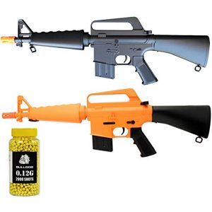 A&N Airsoft Rifle 1 A&N Limited Edition M16 Mini Airsoft Spring Rifle Gun Set of 2 Airsoft Rifle with 6mm 2000 Bulldog BB Pellets