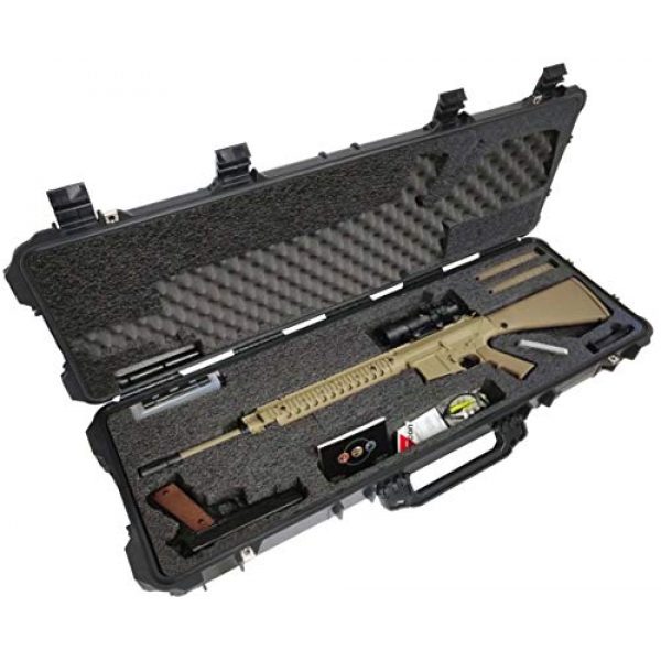 Case Club Rifle Case 1 Case Club AR10 Pre-Cut Waterproof Rifle Case with Accessory Box and Silica Gel to Help Prevent Gun Rust (Gen 2)