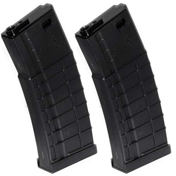 Airsoft Gang Airsoft Gun Magazine 1 Airsoft Parts CYMA 2pcs 150rd Plastic Waffle Mag Mid-Cap Magazine for CYMA, APS, D-Boys, JG, Golden Eagle, E&C, G&P, ICS, Classic Army, Tokyo Marui M4 M16 Series AEG Black