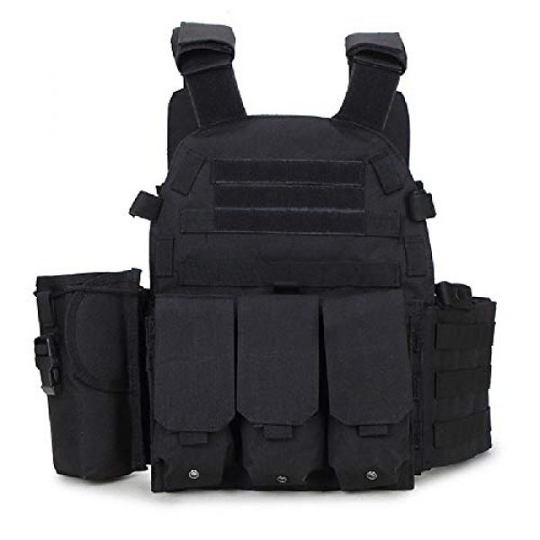 BGJ Airsoft Tactical Vest 4 Tactical 6094 Molle Vest Military Combat Body Armor Vest Army Airsoft Paintball Wargame Plate Carrier Vest Hunting Accessories