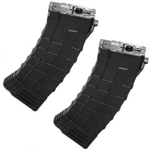 Generic Airsoft Gun Magazine 1 Airsoft Spare Parts CYMA 2pcs 500rd Polymer Hi-Cap Magazine for CYMA APS D-Boys ICS JG G&P Tokyo Marui AK Series AEG Black
