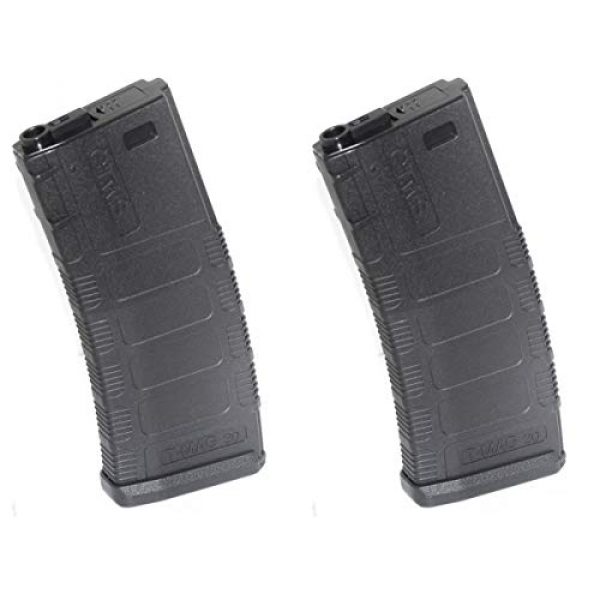 Airsoft Shopping Mall Airsoft Gun Magazine 1 Airsoft Shooting Gear King Arms 2pcs 370rd TWS T-MAG Hi-Cap Mag Magazine for Black Rain Ordnance M4 Tokyo Marui, CYMA, E&C, ARES, A&K, Echo1, JG, VFC, ICS, Classic Army, G&P, G&G M4 M16 AEG Black