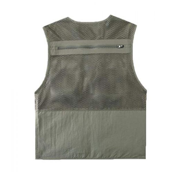 DAFREW Airsoft Tactical Vest 2 DAFREW Spring and Autumn Vest Men's Outdoor Photography Vest Multi-Pocket Vest Grid Vest (Color : Beige, Size : M)
