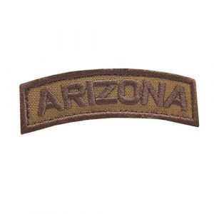 LEGEEON Airsoft Morale Patch 1 LEGEEON Coyote Arizona Shoulder Tab AZ State Tan Army Morale Tactical Fastener Patch