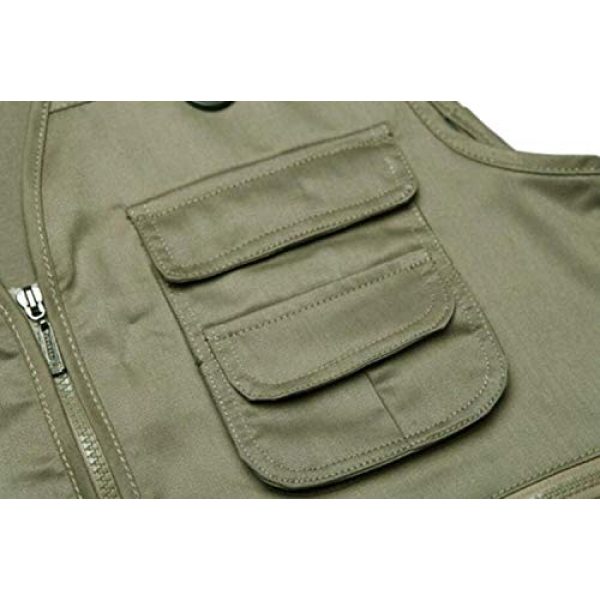 DAFREW Airsoft Tactical Vest 6 DAFREW Men's Vest Camera Vest Outdoor Leisure Fishing Vest Multi-Pocket Vest (Color : Red, Size : M)
