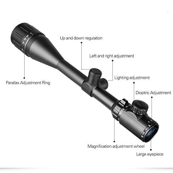 Robin Hunting Rifle Scope 3 Robin Hunting 6-24x50 AOE Scope Red Green Mildot Sight with Free Mount for Hunting Shooting