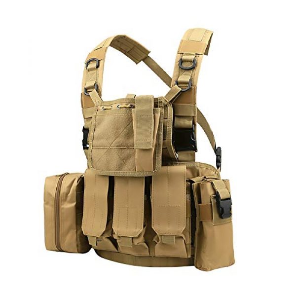 WEQ Airsoft Tactical Vest 1 WEQ Multifunctional Tactical Vest Modular Vest Reconnaissance Field CS Combat Vest (Color : #A)