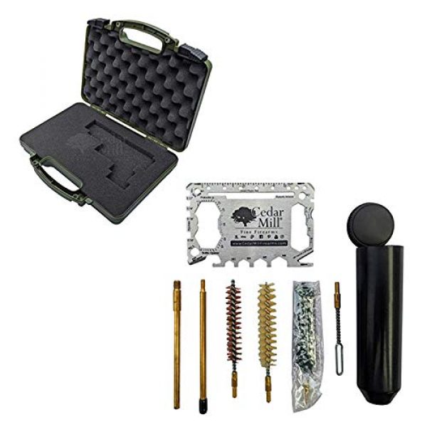 Cedar Mill Fine Firearms Pistol Case 1 Cedar Mill Fine Firearms -Worlds Smallest Micro Pistol Cleaning Kit for Handguns | Free Super-X Tool Bundle with Hard Gun Case Pistol Case |TSA Approved with Pick and Pluck Foam (2 Items)