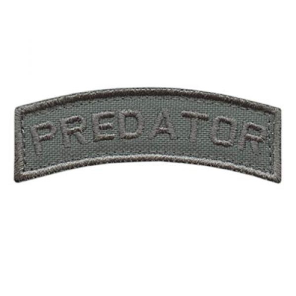 LEGEEON Airsoft Morale Patch 1 LEGEEON Predator Shoulder Tab Wolf Grey Gray Movie Military Morale Tactical Fastener Patch