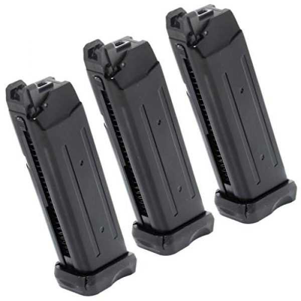 Generica Airsoft Gun Magazine 1 Generica Airsoft Spare Parts APS 3pcs 23rd CO2 Magazine for ACP601 ACP606 A-Cap Z1-Cap Black Hornet Dragonfly Scorpion Shark Spyder X1-Cap/Tokyo Marui/WE/Armorer Works Black