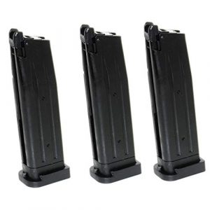 Airsoft Gang Airsoft Gun Magazine 1 Airsoft Parts 3pcs 30rd Gas Mag Magazine for Army R601 KJ KP-05 Zeon WE Armorer Works Tokyo Marui Hi-Capa 5.1 GBB Pistol