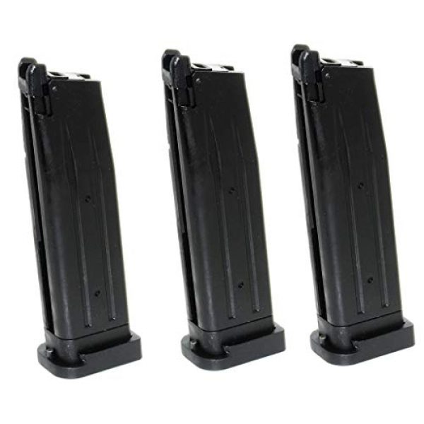 Airsoft Gang Airsoft Gun Magazine 1 Airsoft Parts 3pcs 30rd Gas Mag Magazine for Army R601 KJ KP-05 Zeon WE Armorer Works Tokyo Marui Hi-Capa 5.1 GBB Pistol