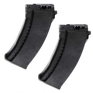 Airsoft Gang Airsoft Gun Magazine 1 Airsoft Parts Battleaxe 2pcs 500rd Flash Mag Hi-Cap Magazine for JG(Jing Gong), Classic Army, ICS, APS, D-Boys, CYMA, Tokyo Marui AK AEG Black