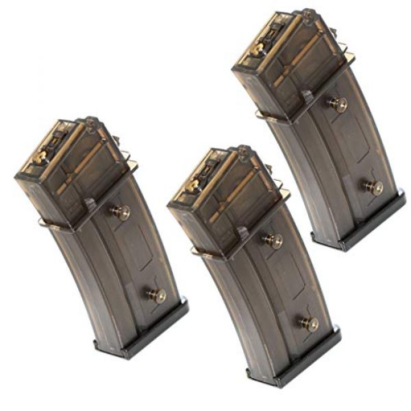 Airsoft Gang Airsoft Gun Magazine 1 Airsoft Parts CYMA 3pcs 130rd Mid-Cap Mag Magazine for G36 AEG Semi-Transparent Brown