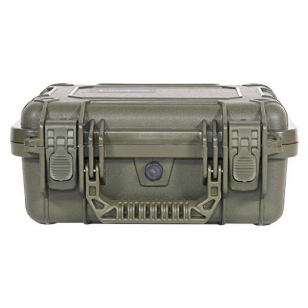Condition 1 Pistol Case 4 Condition 1 Premium Dual Pistol Hard Case with Foam, Green | 9" x 7" x 4" | Waterproof Case for Handgun and Mags | Pick and Pluck Foam | TSA Ready