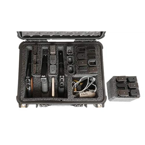 Case Club Pistol Case 2 Case Club 3 Pistol & Accessory & Up to 23 Magazines Pre-Cut Waterproof Case with Silica Gel to Help Prevent Gun Rust (Gen 2)