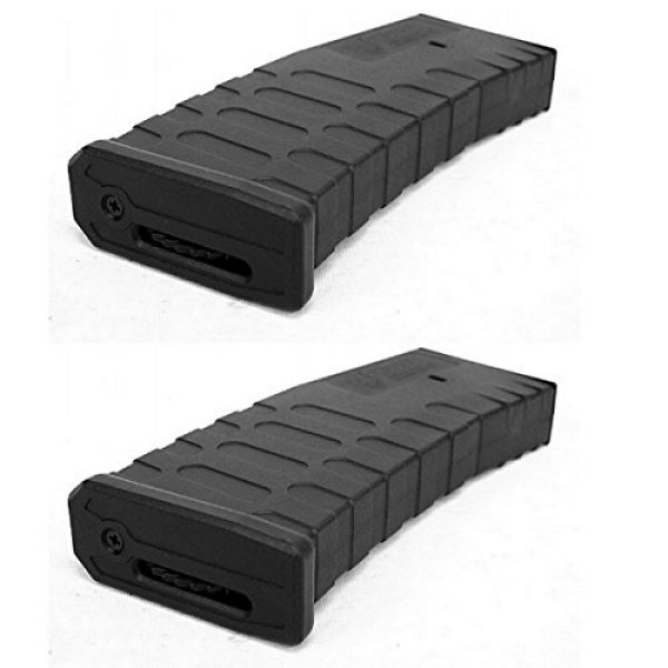 Airsoft Shopping Mall Airsoft Gun Magazine 1 Airsoft Shooting Gear APS 2pcs Hi-Cap U Mag Magazine for FMR/ASR/UAR/M-Series AEG Black