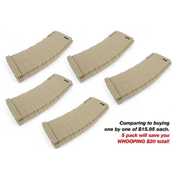 G&G Airsoft Gun Magazine 3 G&G Airsoft 120 Round Mid Caps Performance Magazine for M4 / M16 AEG