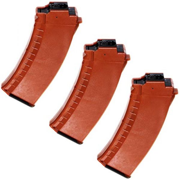 Airsoft Gang Airsoft Gun Magazine 1 Airsoft Parts Battleaxe 3pcs 480rd Hi-Cap Magazine for Tokyo Marui Next Gen Gen2 AK EBB Orange Brown