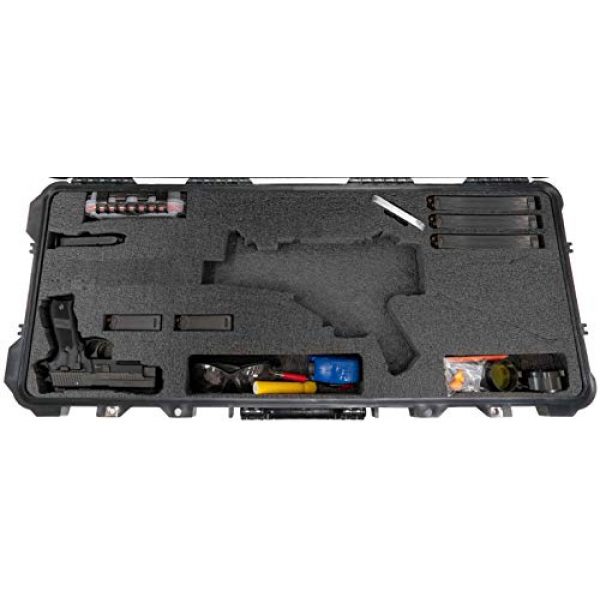 Case Club Rifle Case 3 Case Club HK MP5 Pre-Cut Waterproof Case with Accessory Box and Silica Gel to Help Prevent Gun Rust (Gen 2)