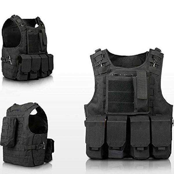 BGJ Airsoft Tactical Vest 7 BGJ Military Tactical Vest Equipment Molle Assault Carrier Airsoft Vest Outdoor Shooting CS Hunting Combat Camouflage Vest Gear