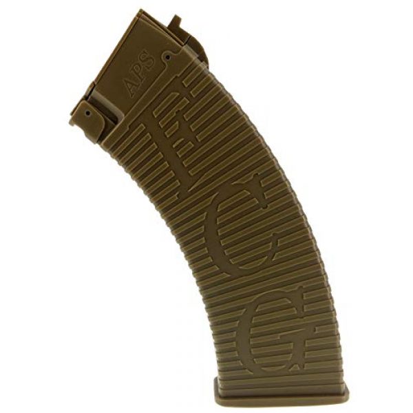 SportPro Airsoft Gun Magazine 1 SportPro APS 500 Round Polymer Thermold Waffle High Capacity Magazine for AEG AK47 AK74 Airsoft - Dark Earth