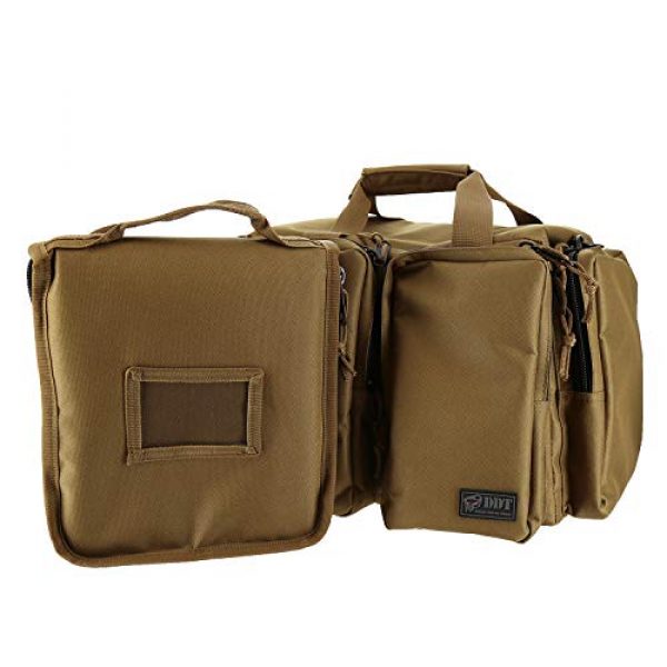 DDT VETERAN OWNED AND OPERATED Tactical Range Bag 1 DDT Ranger Deluxe Padded Oversized Pistol Case Range Bag, Tan Small