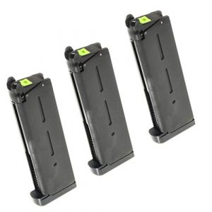 Generica Airsoft Gun Magazine 1 Generica Airsoft Spare Parts APS 3pcs 25rd Turbo Magazine for Tokyo Marui 1911 APS Marcux Crxius GBB Pistol