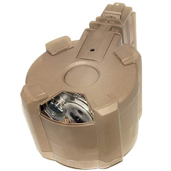Airsoft Shopping Mall Airsoft Gun Magazine 3 Airsoft Shooting Gear Battleaxe 1400rd Sound Control Electric Drum Magazine for G36 AEG Dark Earth