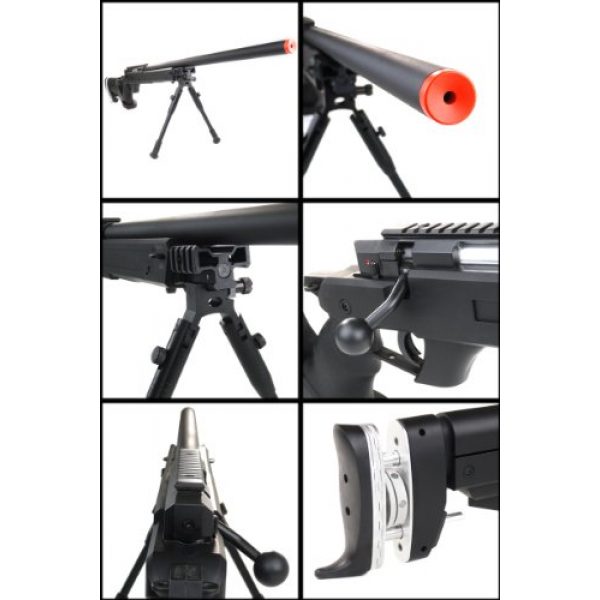 Well Airsoft Rifle 3 Well sr pro bolt action sniper rifle w/ bipod black(Airsoft Gun)