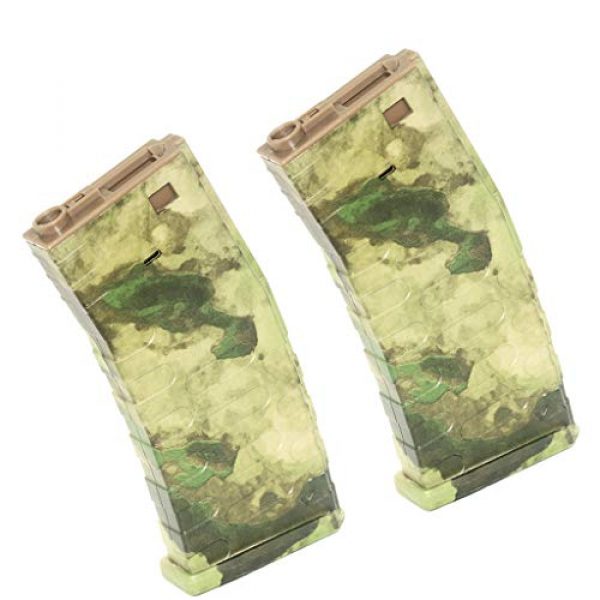 Generica Airsoft Gun Magazine 1 Generica Airsoft Spare Parts APS 2pcs Hi-Cap U Mag Magazine for FMR/ASR/UAR/M4 Series AEG A-TACS FG Camo