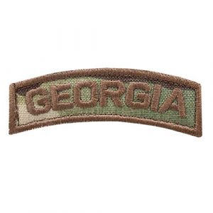 LEGEEON Airsoft Morale Patch 1 LEGEEON Multicam Georgia Shoulder Tab GA State Army Morale Tactical Touch Fastener Patch