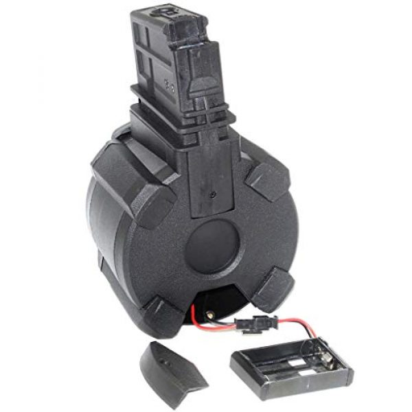 Generic Airsoft Gun Magazine 3 Airsoft Spare Parts Battleaxe 1400rd Sound Control Electric Drum Magazine for G36 Series AEG
