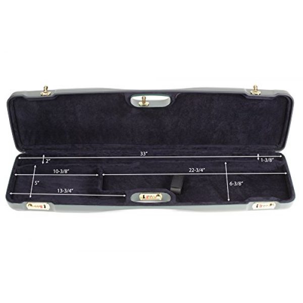 Negrini Cases Rifle Case 2 Negrini Replacement O/U Thermoformed Shotgun Case in ABS with Barrel Upto 32 3/4-Inch
