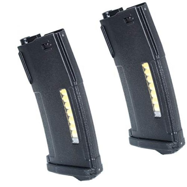 Airsoft Gang Airsoft Gun Magazine 1 Airsoft Parts 2pcs Pack PTS EPM 150rd Enhanced Polymer Magazine AEG Black