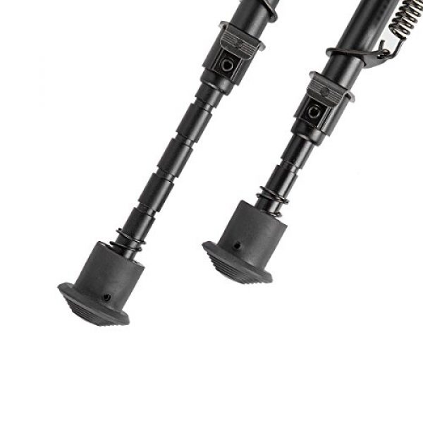 Gazelle Trading Airsoft Gun Barrel Bipod 7 Gazelle Trading Adjustable 6-9״ Rifle Bipod Sling Mount Spring Sniper Tactical with Adapter Monopods