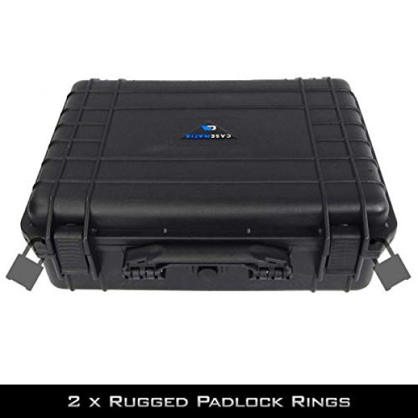 CASEMATIX Pistol Case 6 CASEMATIX 18" Customizable 6 Pistol Multiple Pistol Case - Waterproof & Shockproof Hard Gun Cases for Pistols, Magazines and Accessories - Multi Gun Case for Pistols with 3" Thick Customizable Foam