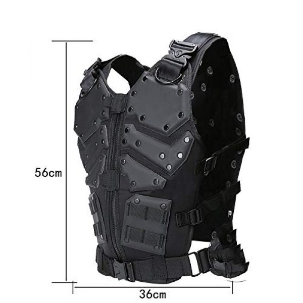 WEQ Airsoft Tactical Vest 4 WEQ Airsoft Tactical Vest Special Forces Chest Protector Vest Paintball Vest Outdoor Modular Combat Training Adjustable (Color : #B)