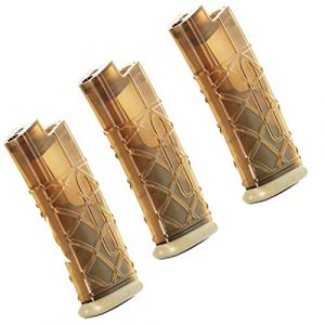 Airsoft Gang Airsoft Gun Magazine 1 Airsoft Parts APS 3pcs 300rd Hi-Cap AUG Magazine for KU001 Series AEG Clear Brown/Dark Earth
