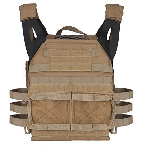 DETECH Airsoft Tactical Vest 7 DETECH Tactical JPC MOLLE Vest with Backpack Expand Bag for Airsoft Paintball Hunting