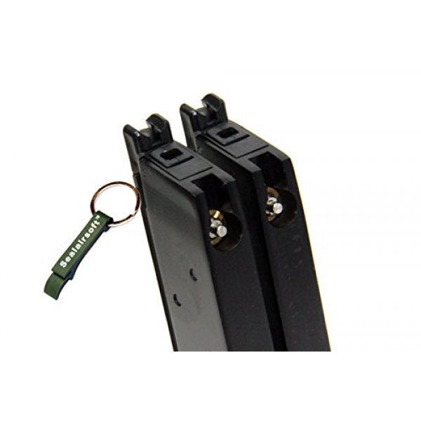 WE Airsoft Gun Magazine 2 WE 48rds Airsoft Gas Magazine For Double Barrel 1911 Series GBB -Mobile Ring Included