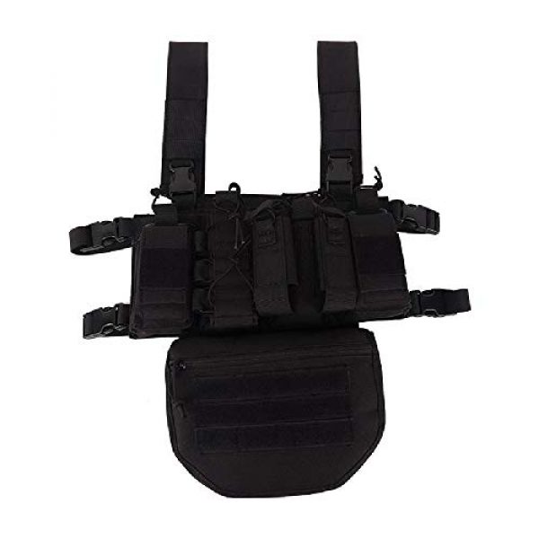 BGJ Airsoft Tactical Vest 5 Outdoor Tactical Vest Military Airsoft Shooting Combat Chest Rig Army Battle Nylon Molle Vest Bag Hunting CS Match Waist Pack