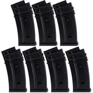 SportPro Airsoft Gun Magazine 1 SportPro Jing Gong 470 Round Polymer High Capacity Magazine for AEG G36 7 Pack Airsoft - Black