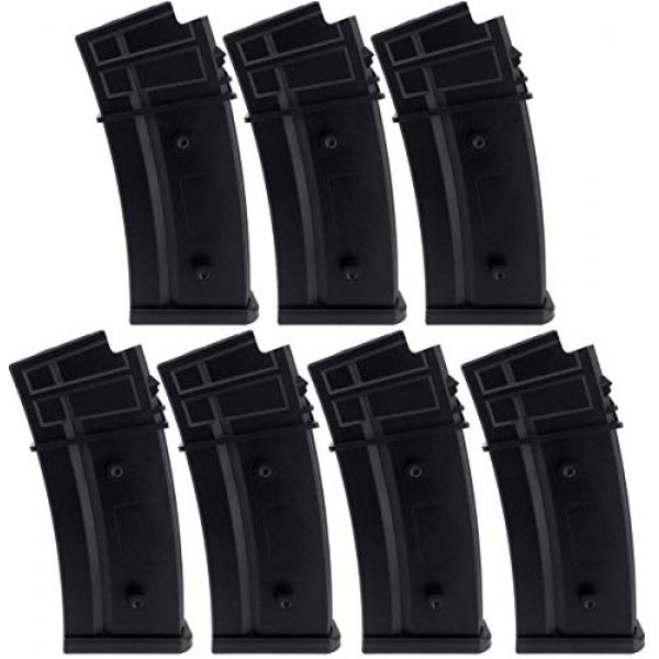 SportPro Airsoft Gun Magazine 1 SportPro Jing Gong 470 Round Polymer High Capacity Magazine for AEG G36 7 Pack Airsoft - Black